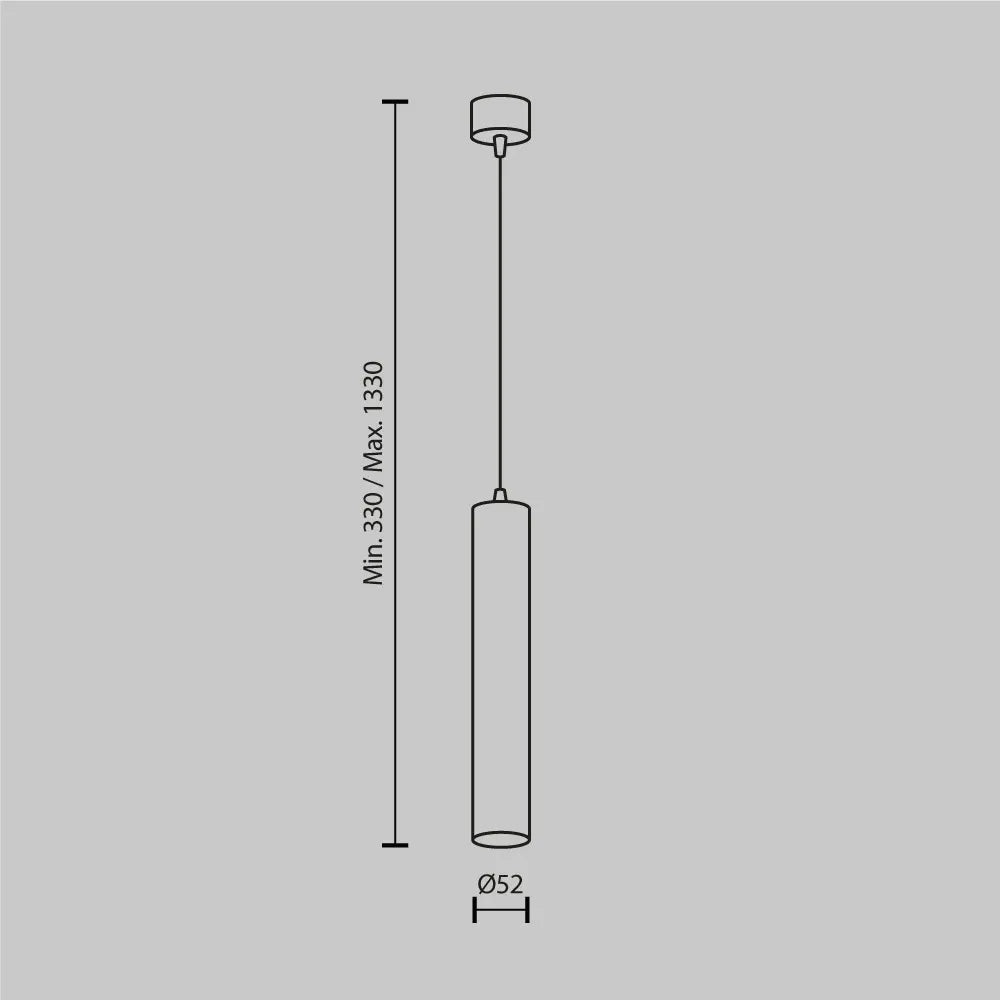 Pendul din Aluminiu Alb H133xD5cm IP 20 12W 1000lm 3000k Focus LED
