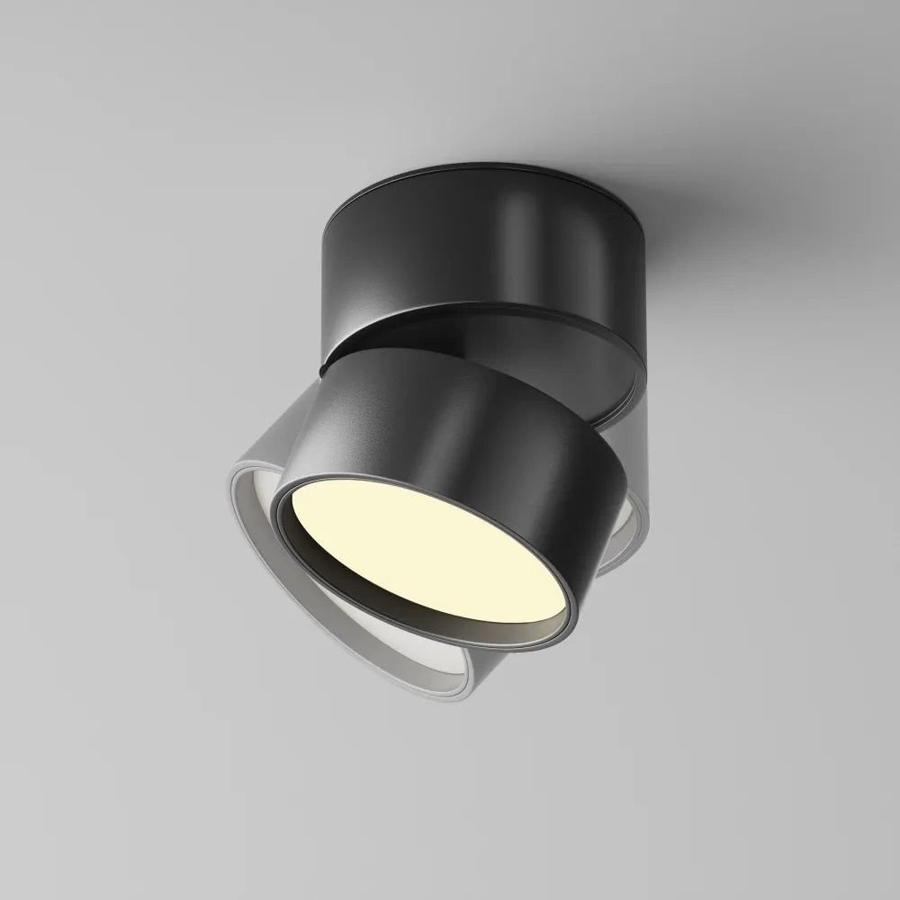 Spot aplicat din Aluminiu Negru H8xD8.5cm Onda