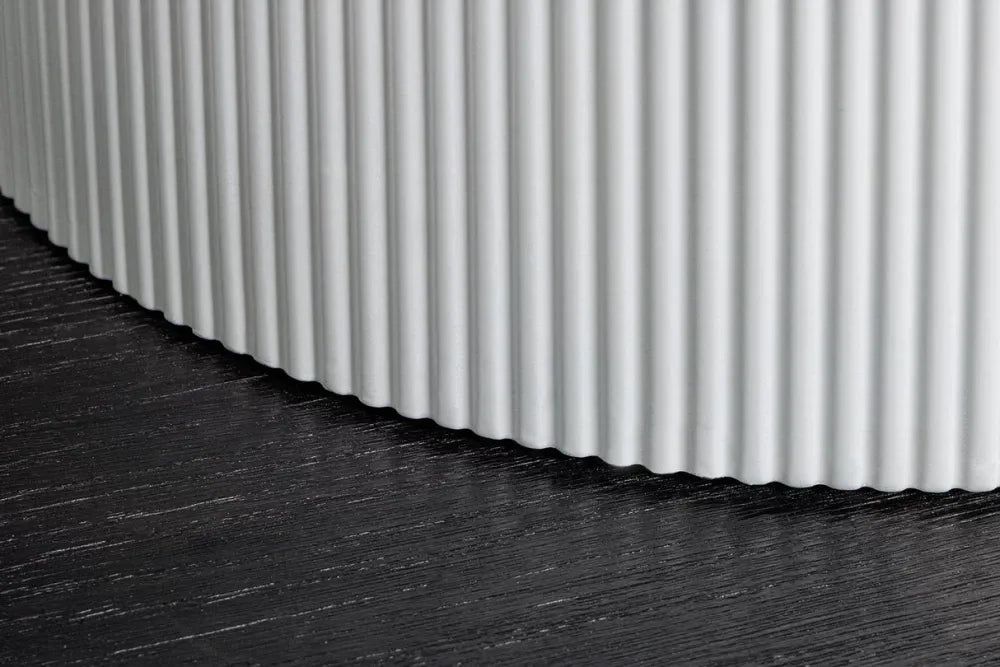 Masa din Ceramica Alb cu efect de marmura si MDF Alb D120xH75cm Unique