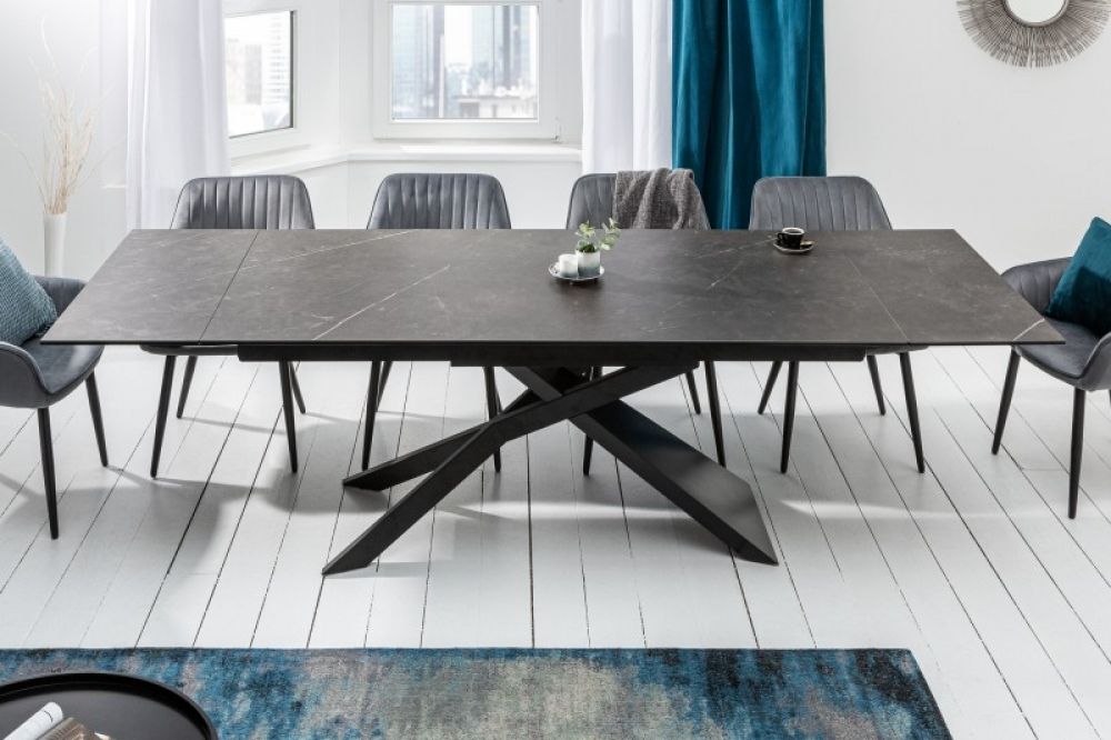 Masa extensibila Euphoria L180-220-260cm blat ceramica cu aspect grafit