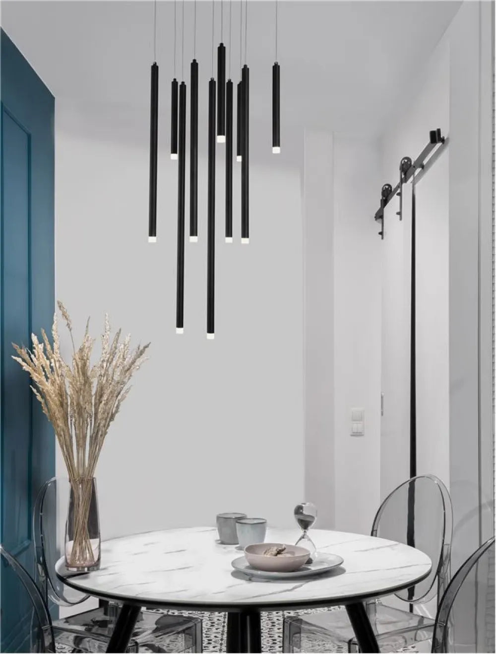 Candelabru din Aluminiu Negru H220xL50cm IP20 26W 1861lm 3000k TRIMLE
