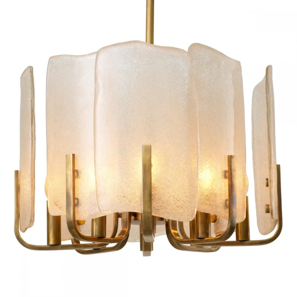 Candelabru din Metal Alama si Sticla H42xL53cm Serrano Eichholtz
