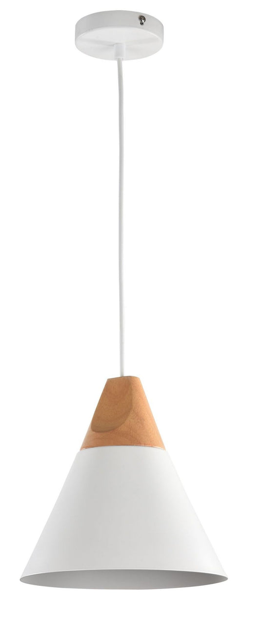 Pendul cu inaltime reglabila din Metal Alb D22xH140cm Bicones
