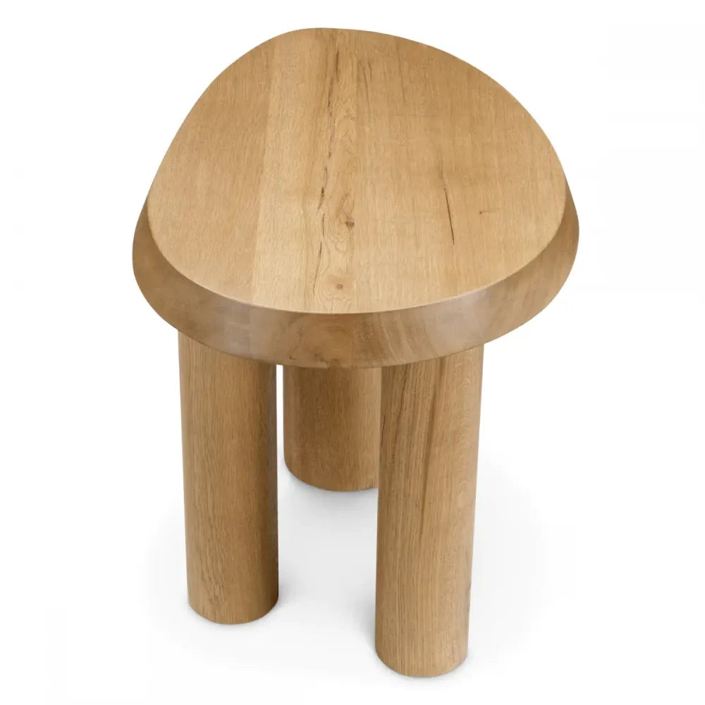 Masuta laterala Asimetrica din Lemn de stejar Maro L65xl45cm Prelude Eichholtz