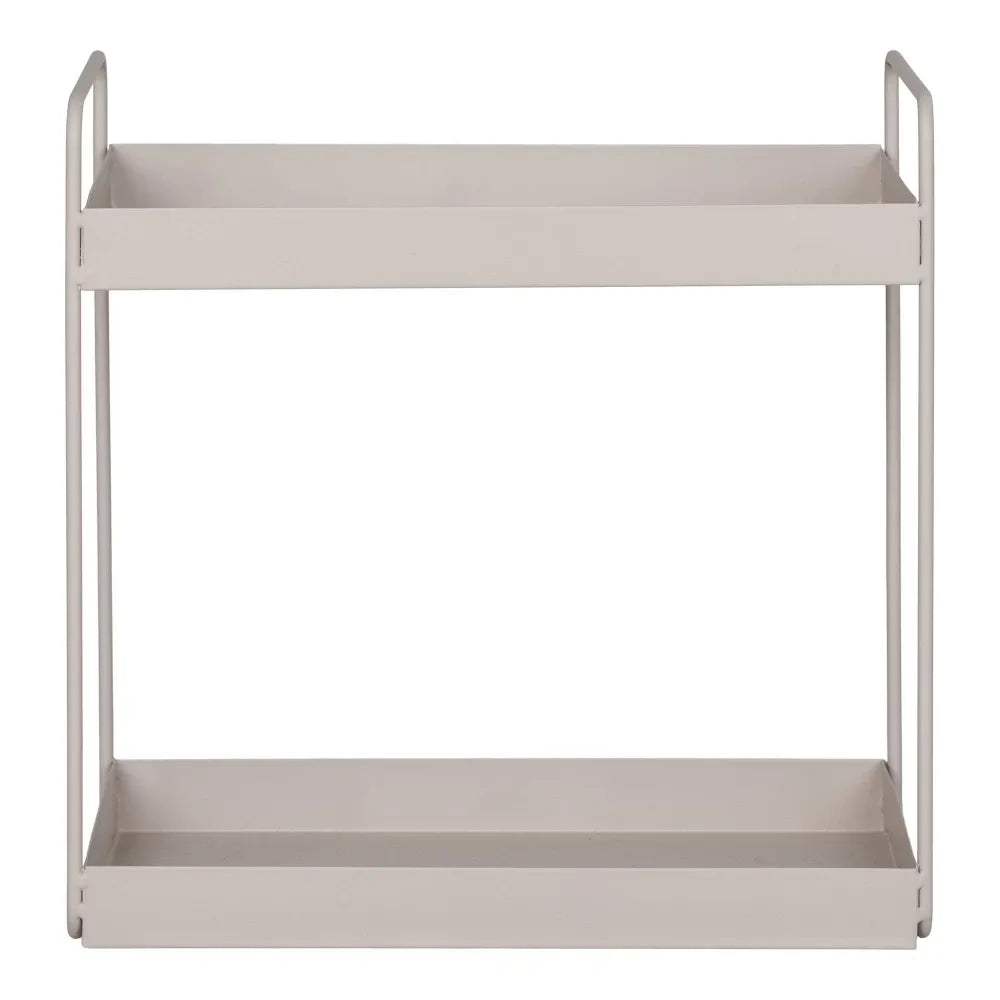 Etajera cu 2 rafturi din Metal Bej L30xH31cm Rabo