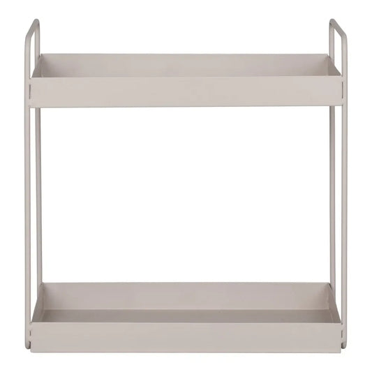 Etajera cu 2 rafturi din Metal Bej L30xH31cm Rabo