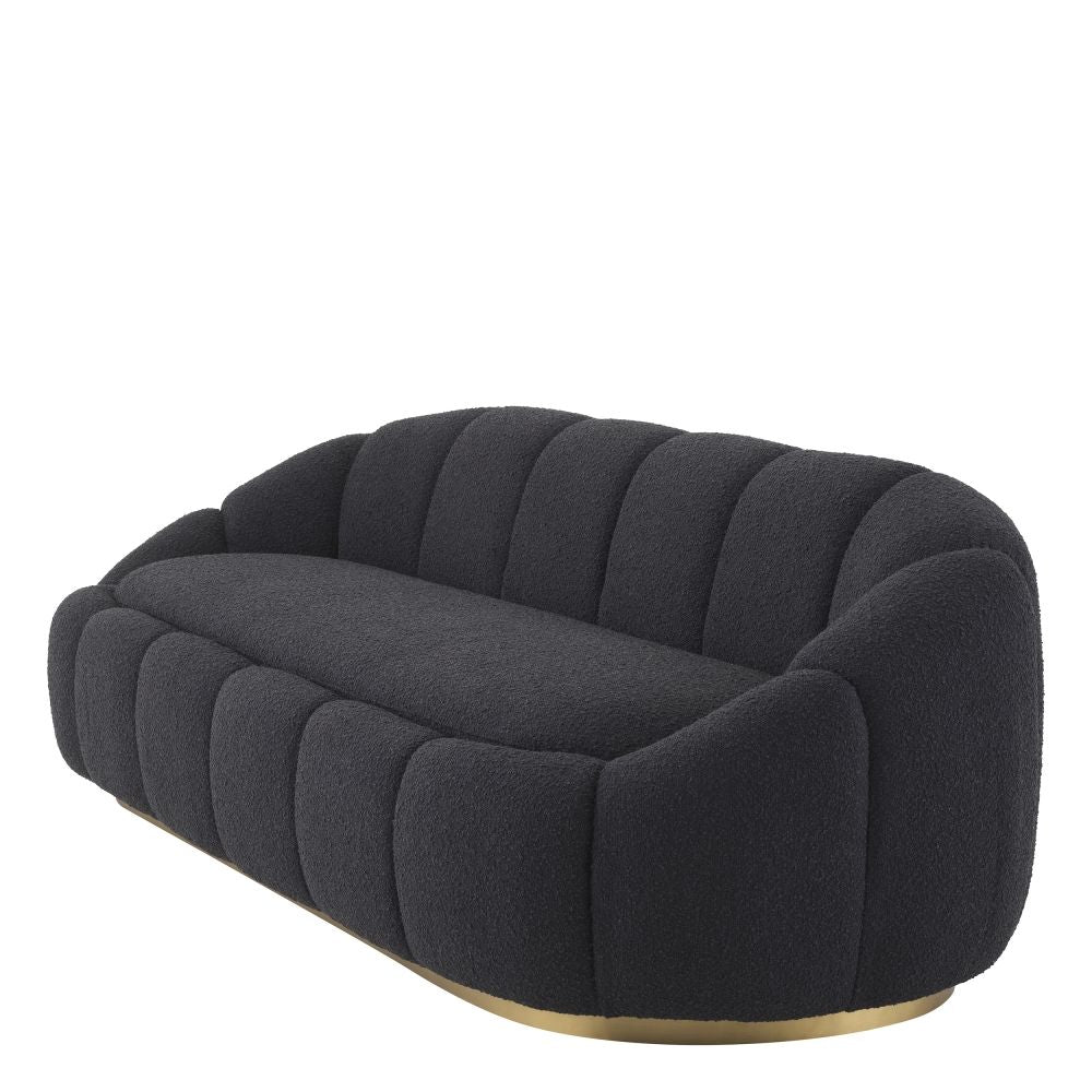 Canapea fixa Inger Eichholtz tapitata cu Stofa Boucle Negra L230cm