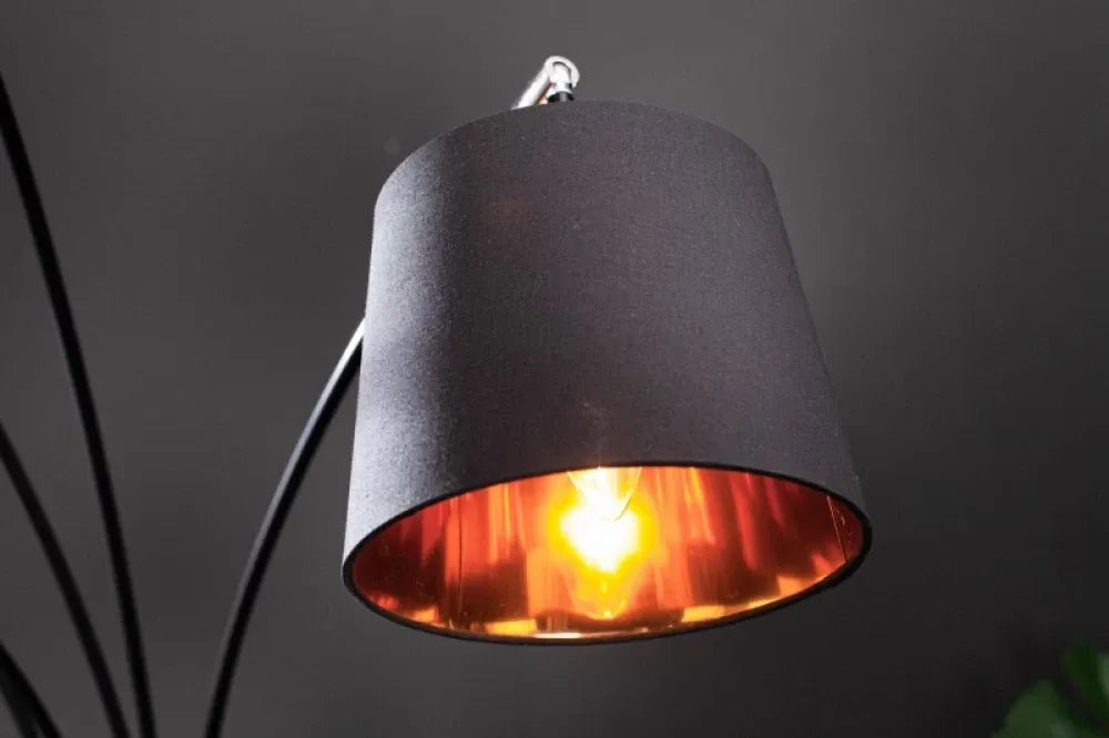 Lampa de podea din Metal Negru si Textil Negru H202xL100cm Levels