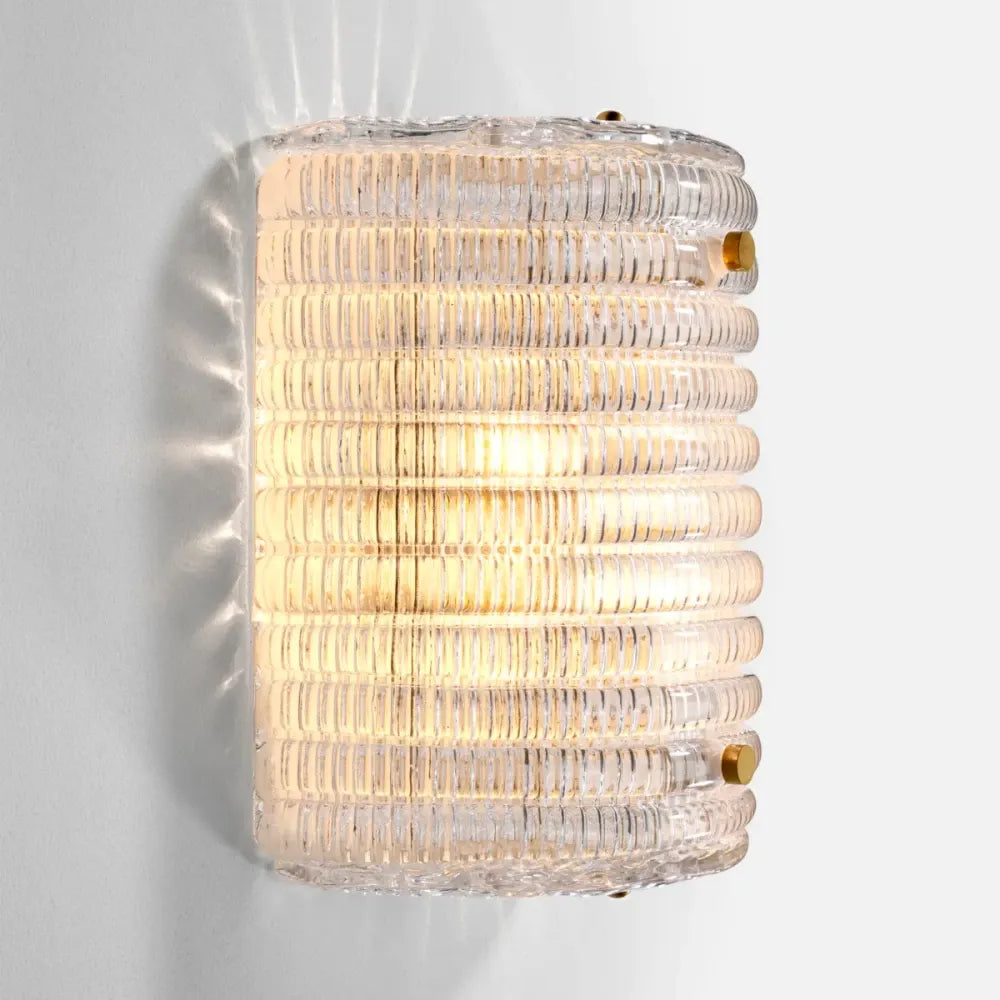 Aplica de perete din Metal Alama si Sticla Transparent H22xL20cm Elix Eichholtz