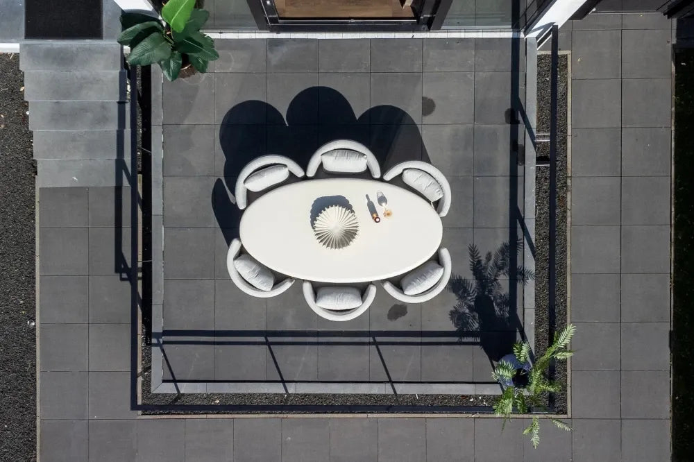 Scaun rotativ de exterior din Metal|Textil|Olefin|Spuma cu uscare rapida Bej L79xH80cm Nammos
