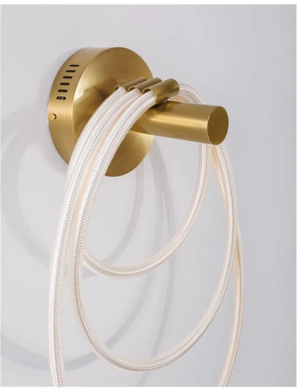 Aplica de perete structura din Metal Auriu si abajur din Silicon Alb H50xL35cm IP20 29.5W 1861lm 3000k CERELIA