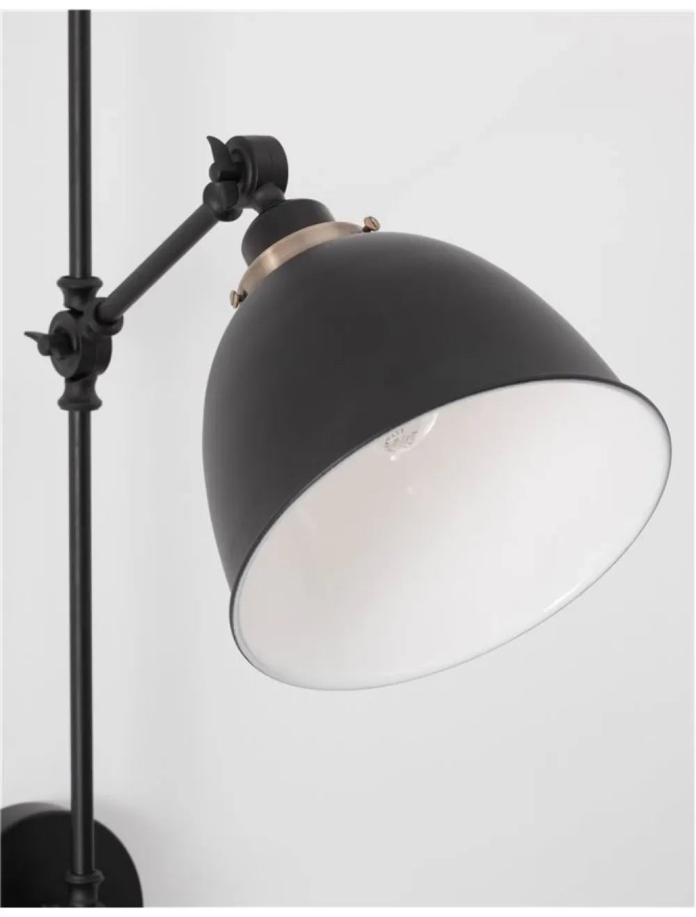 Aplica de perete structura din Metal Negru si abajur din Metal Negru H44xL16cm IP20 VIRGO