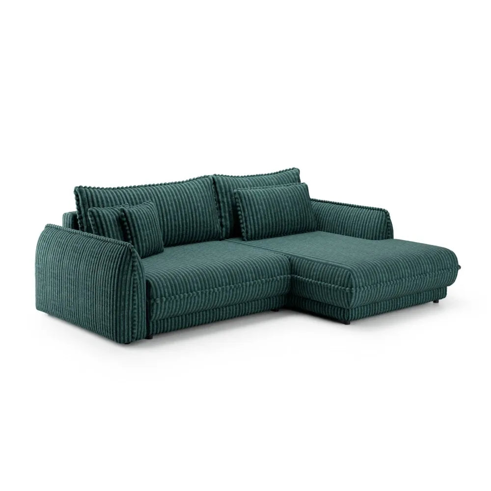 Coltar extensibil cu spatiu depozitare din Corduroy Verde Mojave I