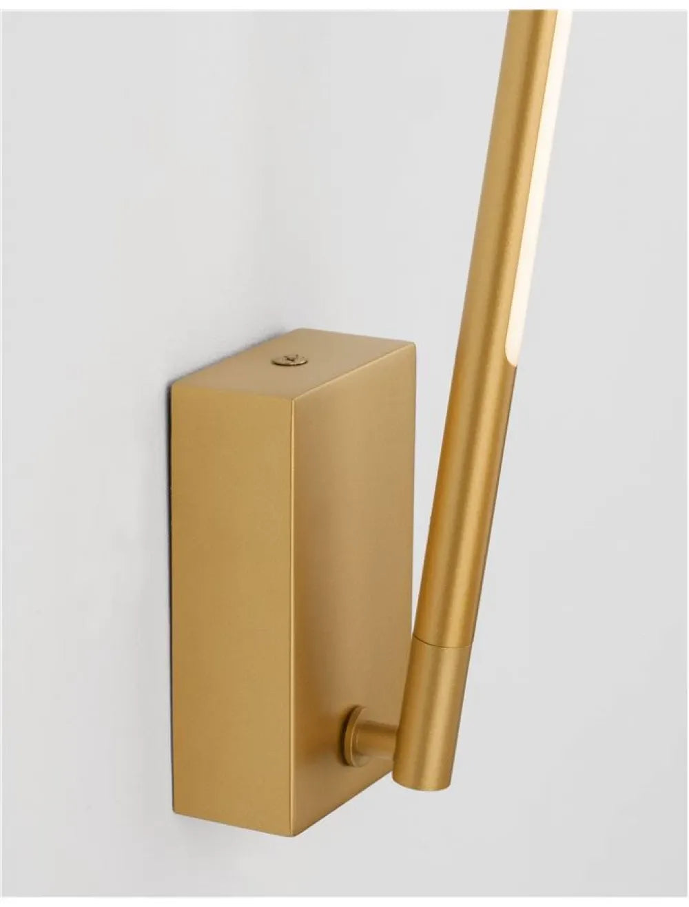 Aplica de perete structura din Metal Auriu si abajur din Acrilic Alb H37xL6cm IP20 6W 426lm 3000k RACCIO