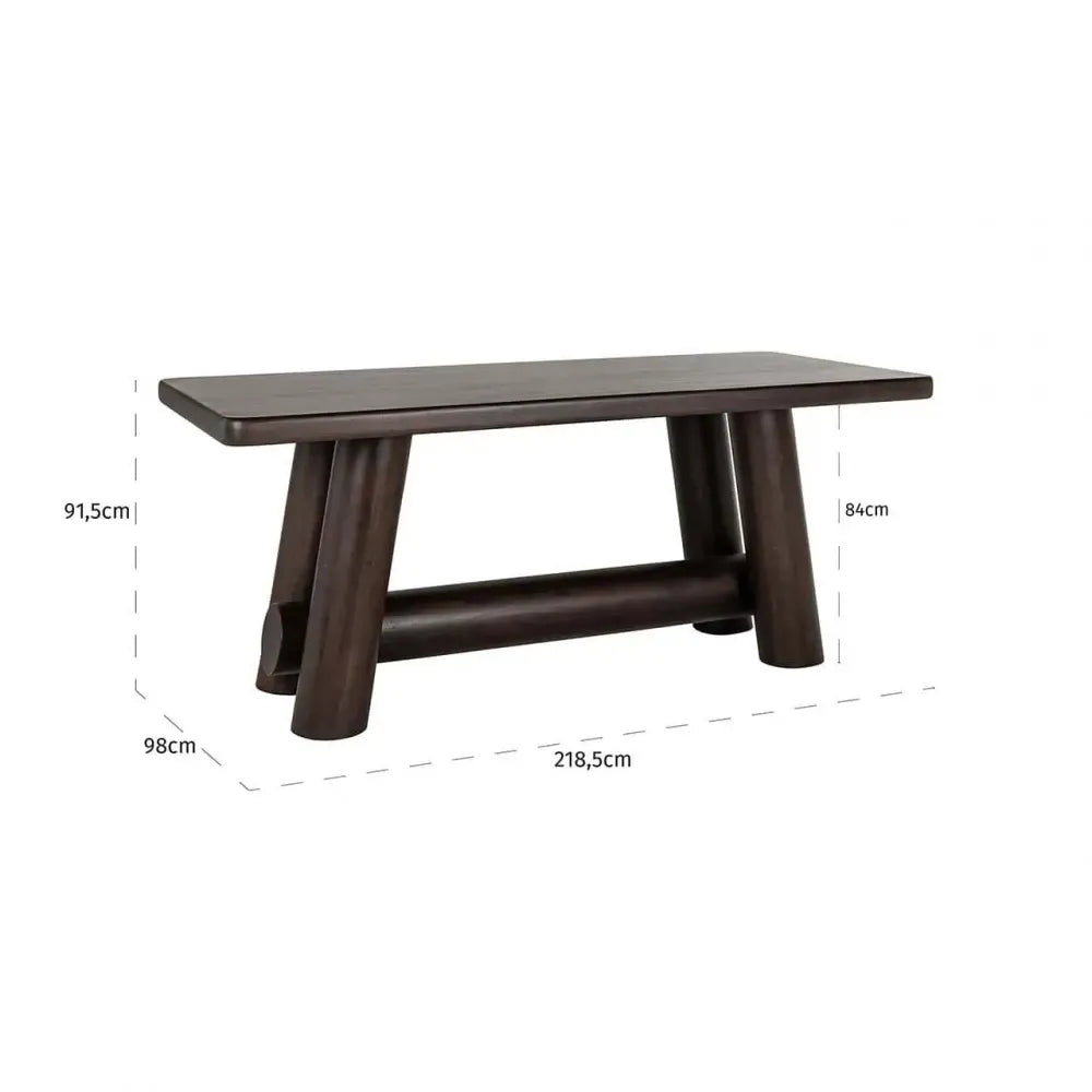 Masa insula Dreptunghiulara de 4-6 persoane din Lemn de acacia Maro L219xH91cm Menara Richmond interiors