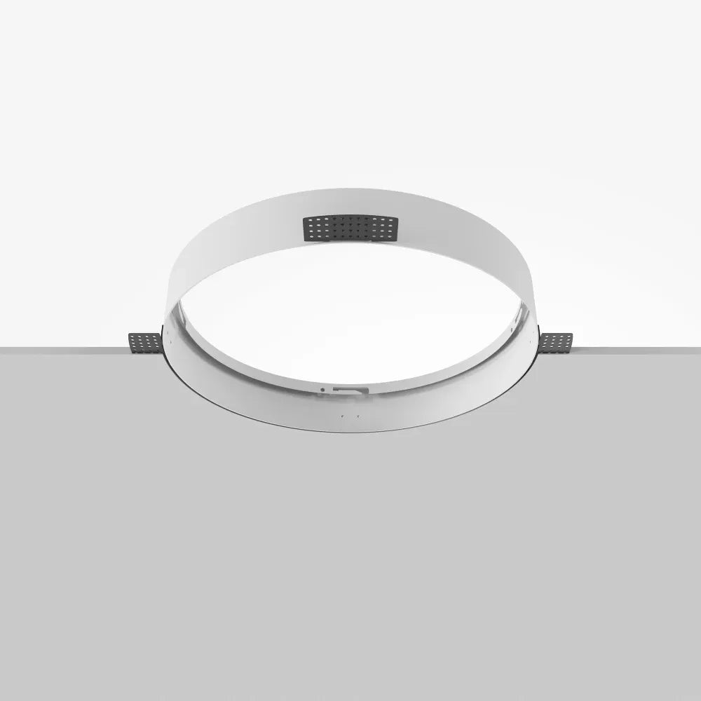 Acesoriu pentru incastrare plafoniera Zon de diametru 40cm din Metal Alb