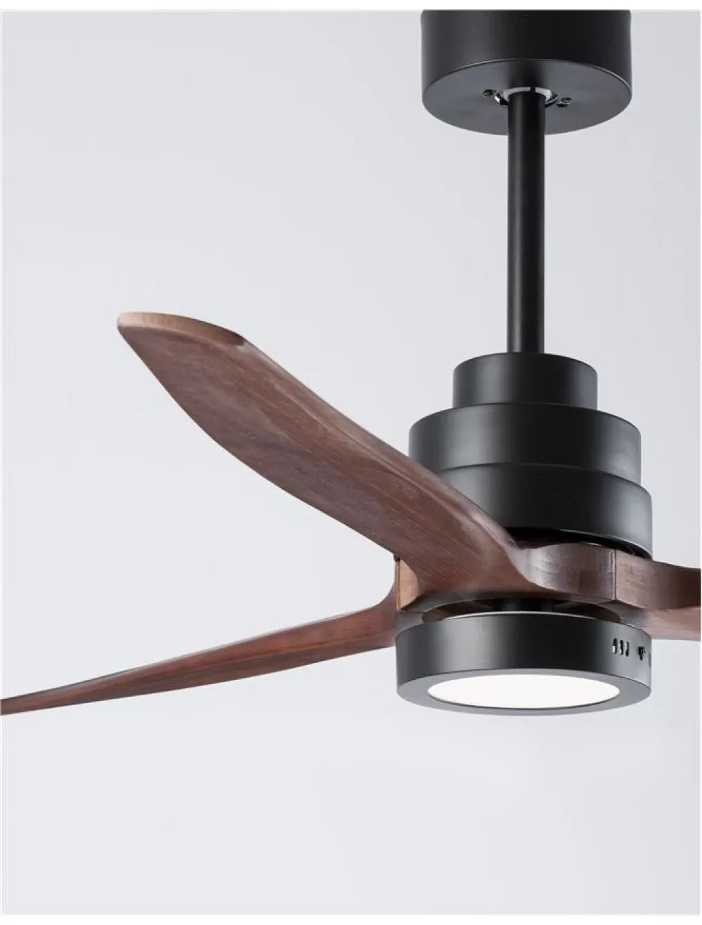 Ventilator structura din Metal Negru si abajur din Sticla Alb H35-48xL132cm IP20 12W 800lm 3000k SABAL