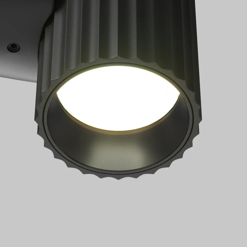 Aplica perete din Aluminiu Negru H10xD5.6cm Calipso
