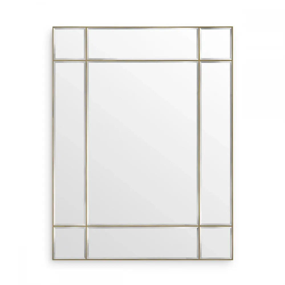 Oglinda cu rama din Metal/MDF Alama L140xH180cm Beaumont XL Eichholtz