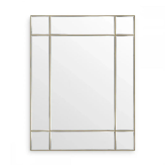 Oglinda cu rama din Metal/MDF Alama L140xH180cm Beaumont XL Eichholtz