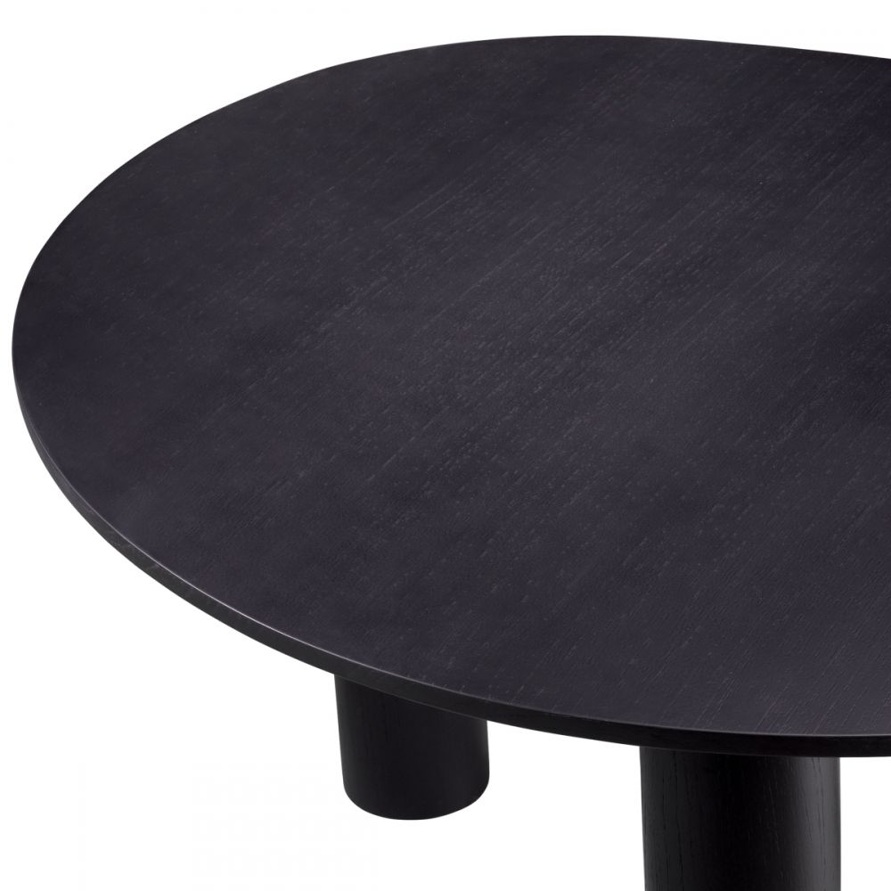 Masa Asimetrica Lombardo Eichholtz din Furnir de stejar Negru de 4-6 persoane L149xH77cm