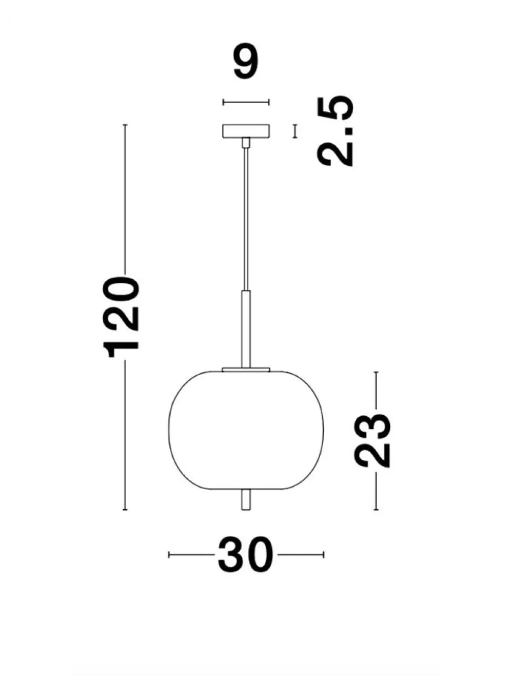 Pendul structura din Metal Auriu si abajur din Sticla Alb H120xL30cm IP20 LATO