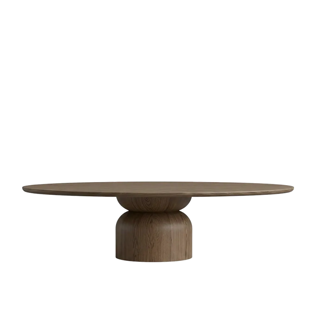Masa dining Ovala din Lemn de Stejar in dimensiuni multiple Essenza