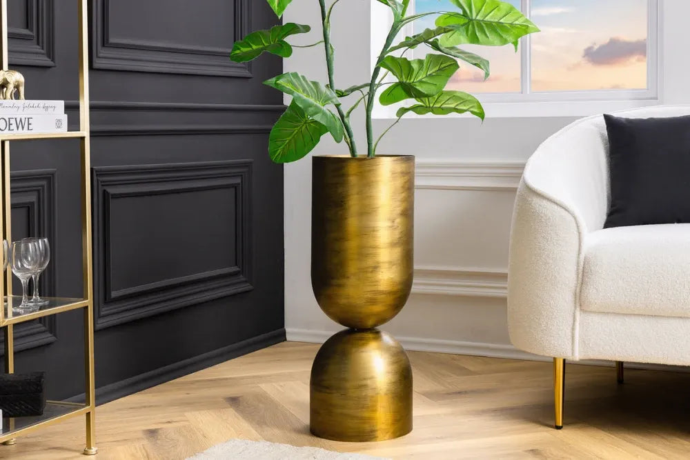 Ghiveci decorativ din Metal Alama H56xL20cm Sandglass L