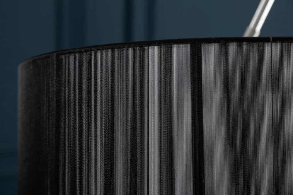 Lampa de podea din Marmura/Metal Negru si Textil Negru H225xL230cm Extenso