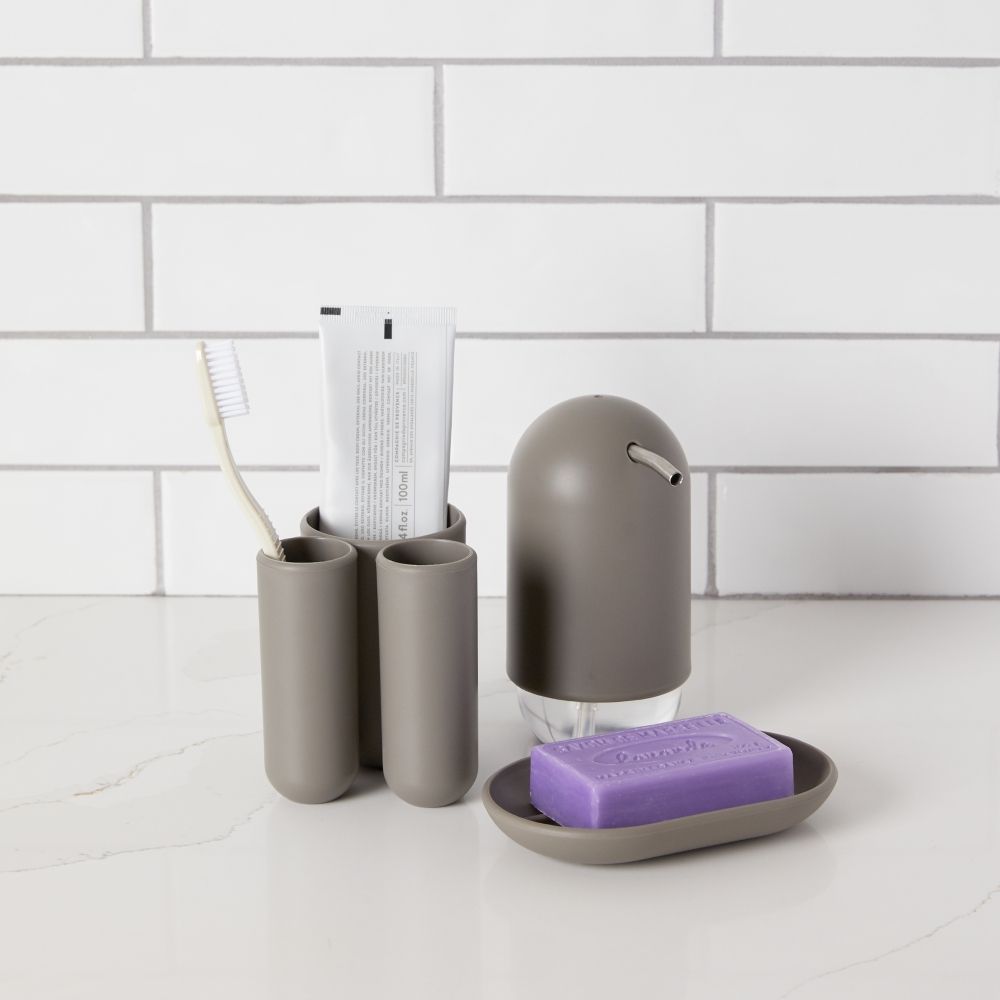 Dozator de sapun din Plastic Gri Touch D7xH14cm