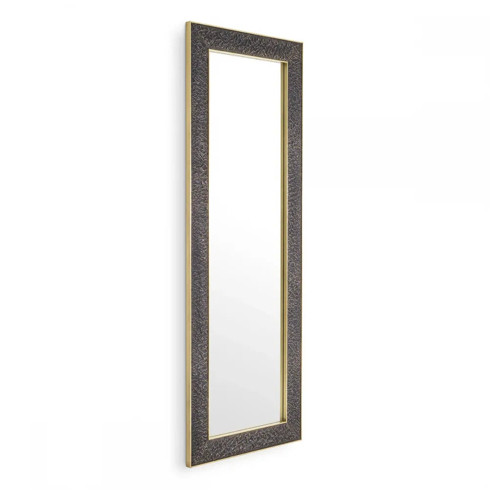 Oglinda cu rama din Metal/MDF Bronz/Alama L80xH220cm Risto rectangular Eichholtz