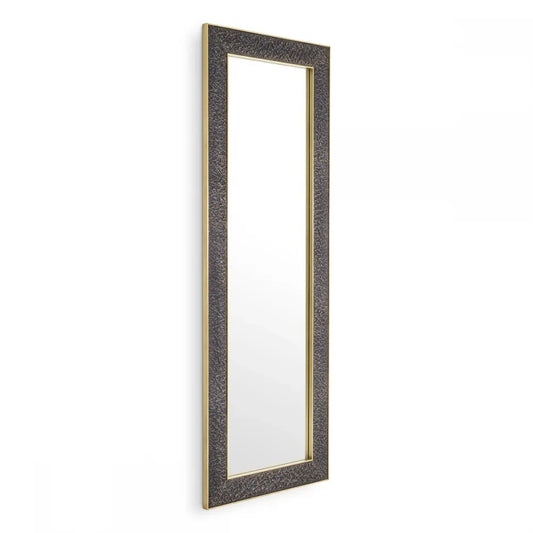 Oglinda cu rama din Metal/MDF Bronz/Alama L80xH220cm Risto rectangular Eichholtz