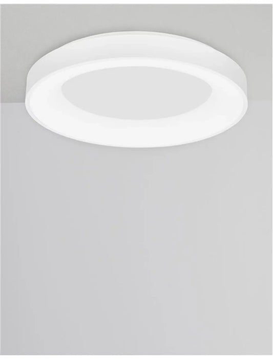 Plafoniera structura din Aluminiu Alb si abajur din Acrilic  H9xL60cm IP20 50W 2864lm 3000-4000k RANDO SMART