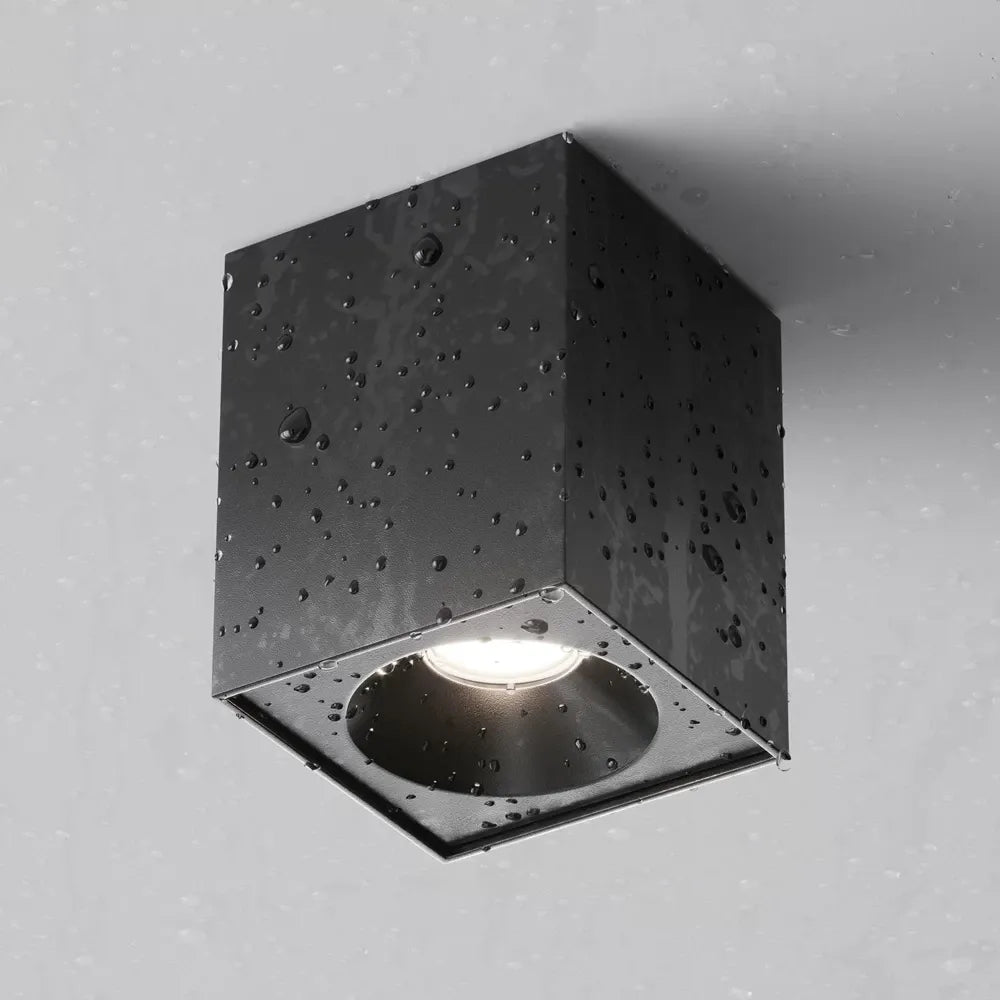 Spot aplicabil din Aluminiu Negru H11.5xL9cm IP 65 GU10 50W Zoom