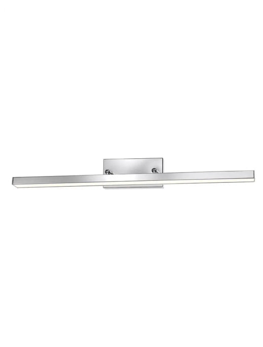 Aplica de perete structura din Aluminiu Argintiu si abajur din Acrilic Alb H7.5xL63cm IP44 18W 1513lm 3000k MODENA