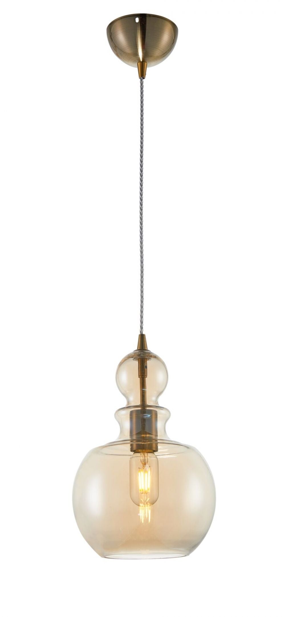 Pendul cu inaltime reglabila din Sticla Auriu D22xH154cm Tone
