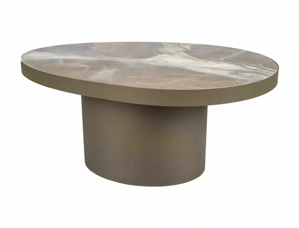 Masuta de cafea din Metal Cupru si Ceramica Multicolor L98xH43cm Gusto B