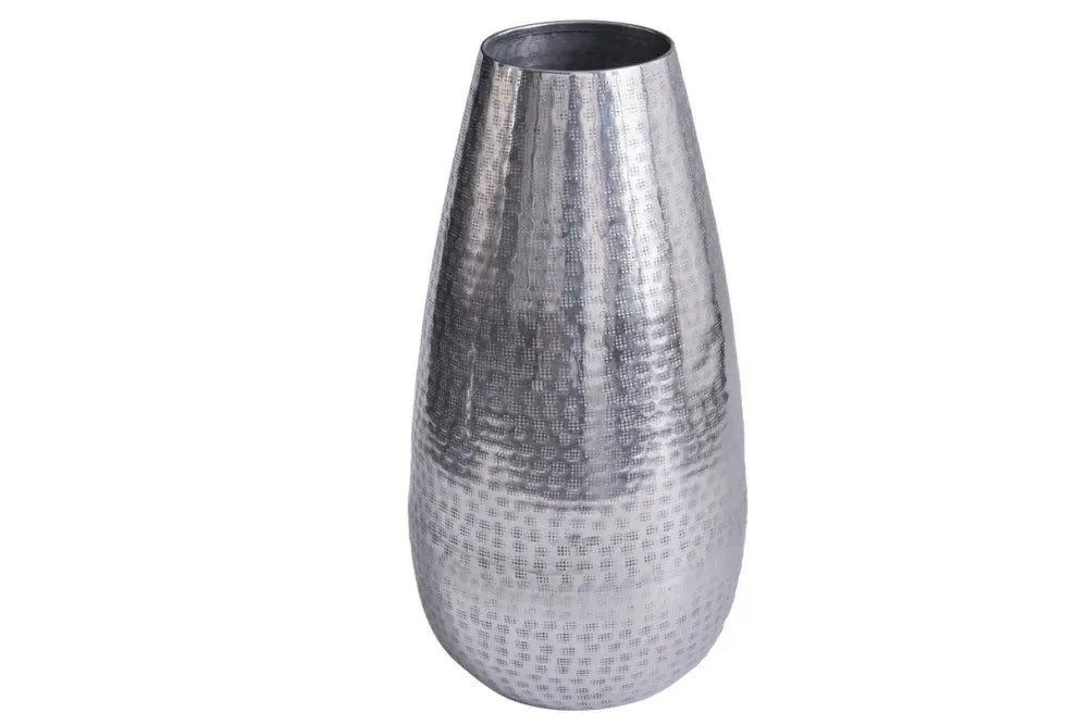 Vaza decorativa din Metal Argintiu H50xD25cm Orient