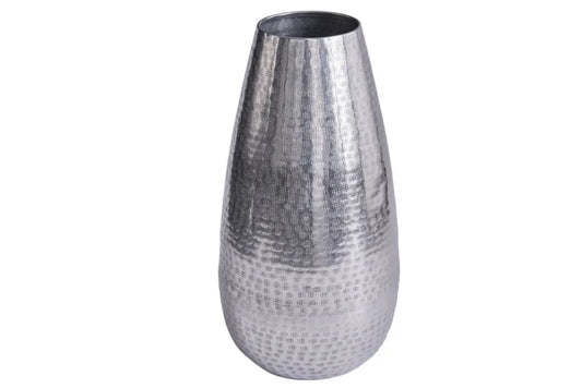 Vaza decorativa din Metal Argintiu H50xD25cm Orient