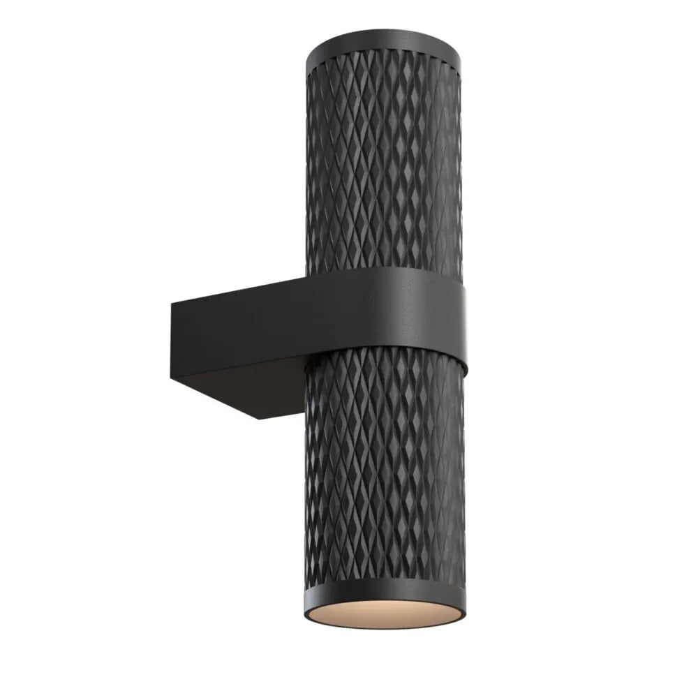 Aplica de perete din Aluminiu Negru H22xL11cm IP 20 GU10 7W Focus Design