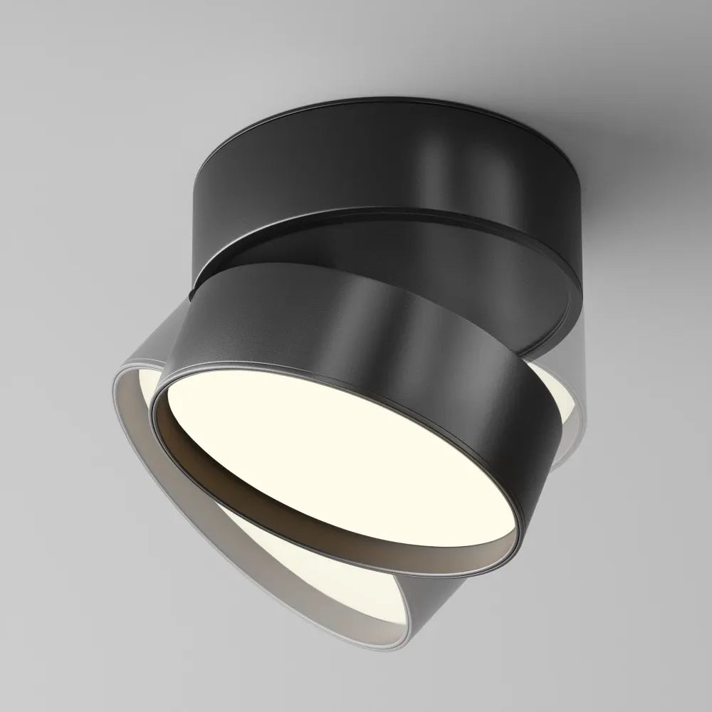 Spot aplicat din Aluminiu Negru H8.2xD12cm Onda