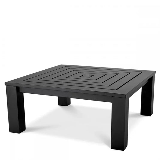 Masuta de cafea pentru exterior din Metal Negru H43xL101.5cm Vistamar Eichholtz