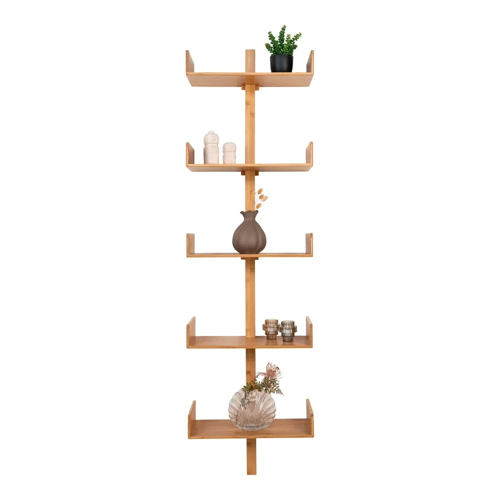Raft de perete din Lemn de bambus Maro L50xH180cm Villa