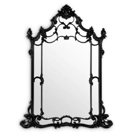 Oglinda cu rama din Lemn Negru L104xH161cm Chippendale Eichholtz