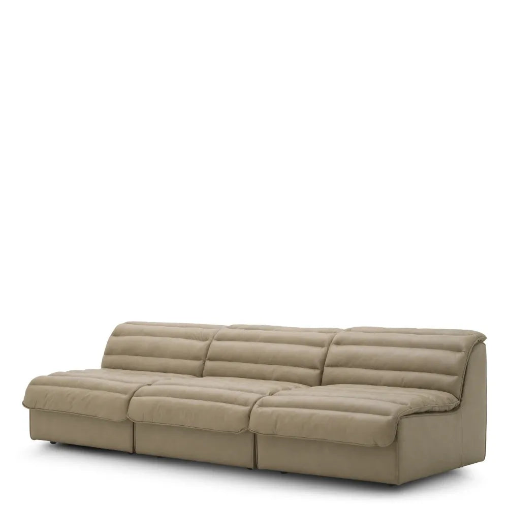 Modul centru tapitat cu Piele Bej L92xA106xH79cm Dunemore Eichholtz