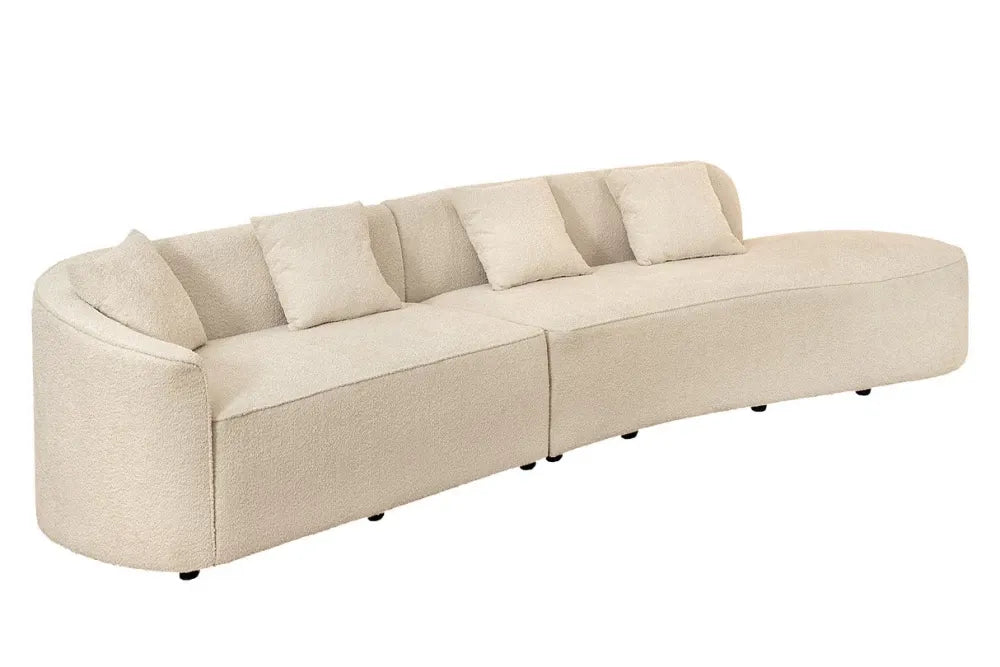 Canapea 3 locuri tapitat cu Stofa boucle Bej L330cm Atelier
