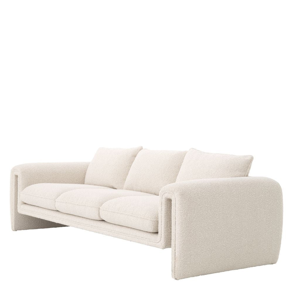 Canapea fixa Tondo Eichholtz tapitata cu Stofa Boucle Crem L230cm