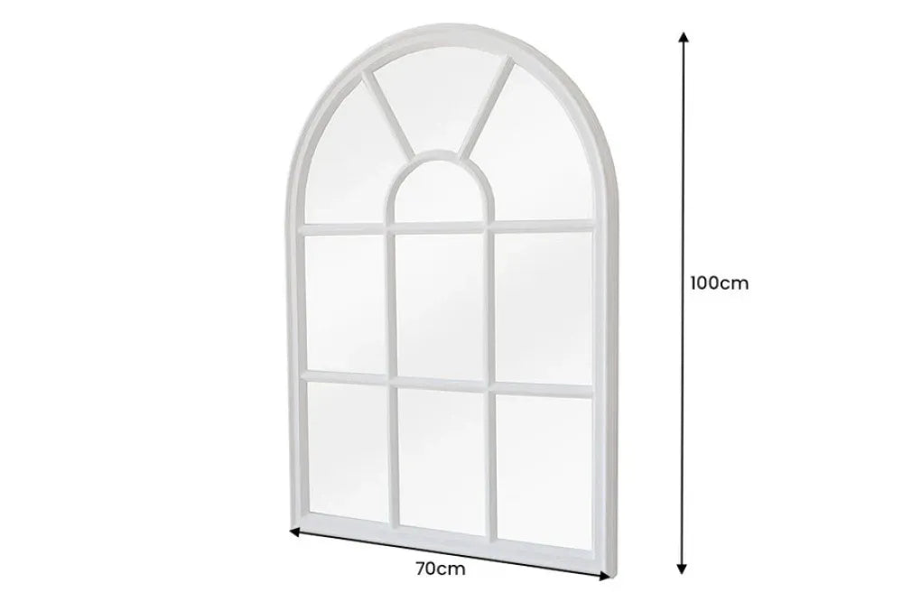 Oglinda cu rama din Lemn Alb H100xL70cm Castillo