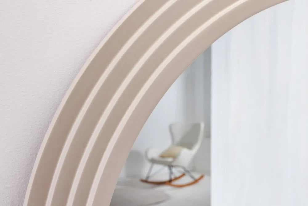 Oglinda cu rama din Poliuretan/MDF Bej H160xL80cm Wave