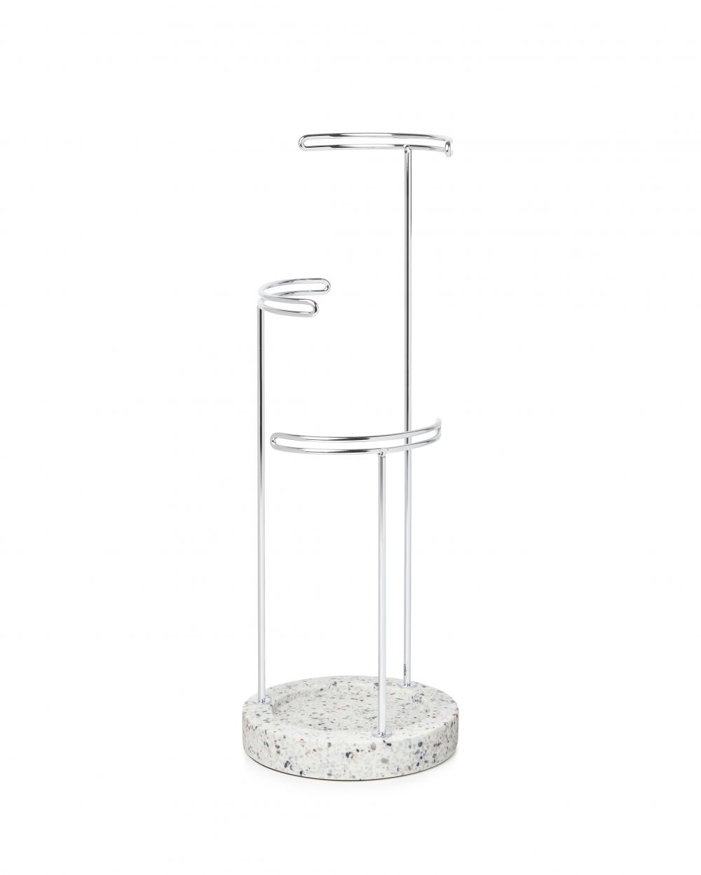 Suport bijuterii din Metal Alb D15xH42cm Tesora